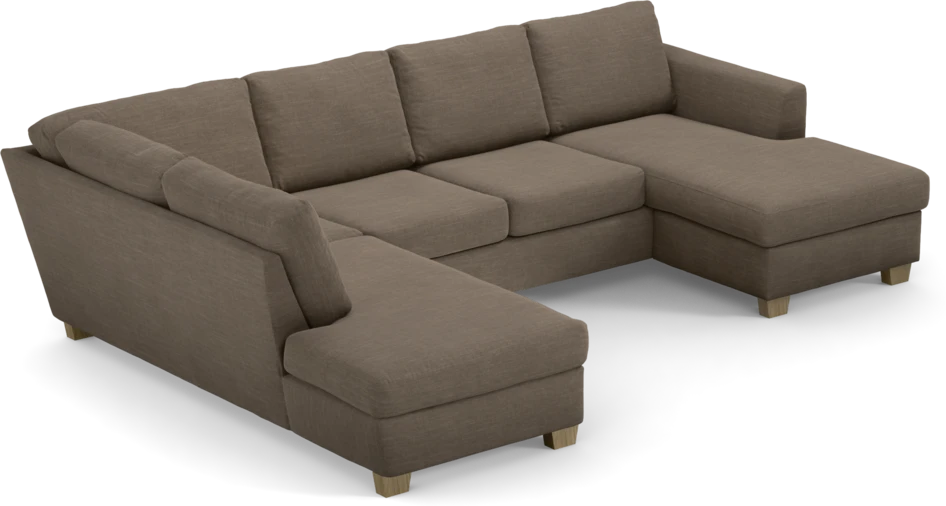 Friday - 3-sits soffa med divan vänster och schäslong höger - Brun