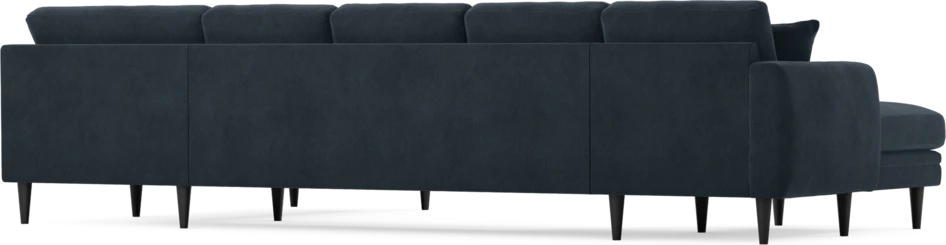 Eden - 3-sits soffa med schäslong vänster och divan höger - Blå