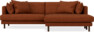 Harper - 4-sits med schäslong XL höger - Orange