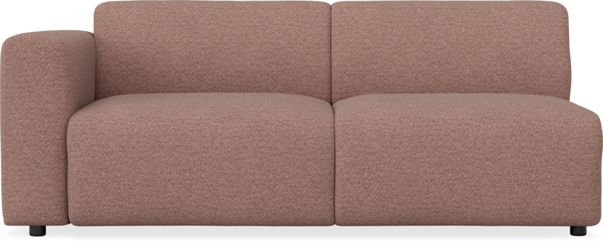 Ruby - 2-sits soffa med armstöd vänster - Röd