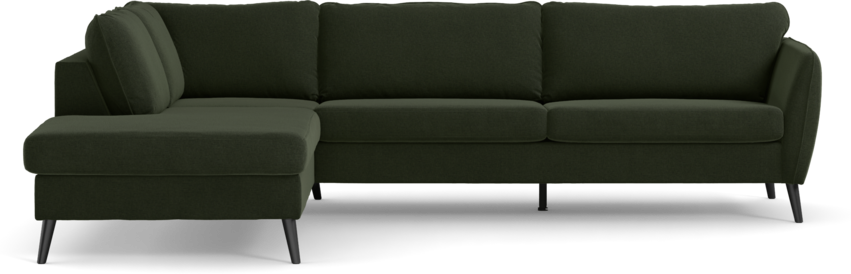 County - 2,5-sits soffa med divan vänster - Grön