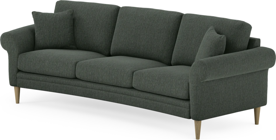 Eden - 3-sits soffa svängd - Grön