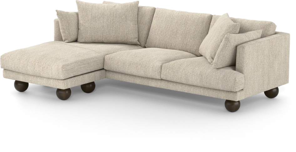 Harper - 4-sits med schäslong vänster - Beige