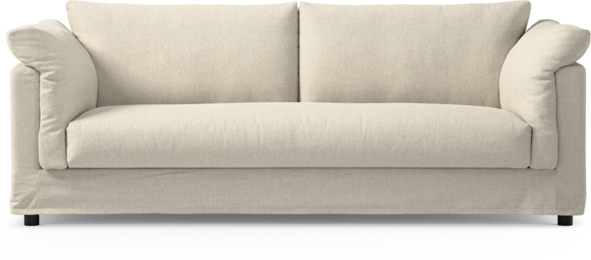 Cherrie - 3-sits soffa, hel dyna och kappa - Beige