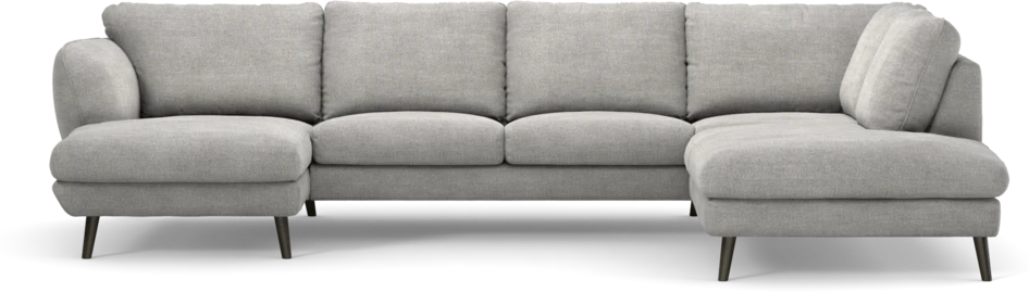 Madison Lux - 2-sits soffa med schäslong vänster och divan höger - Grå