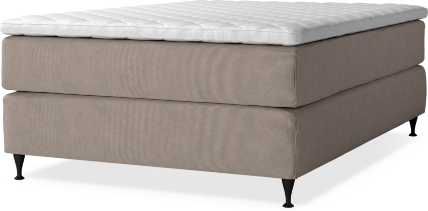 Delux Dream - Kontinentalsäng, enkelsäng med bäddmadrass - Beige
