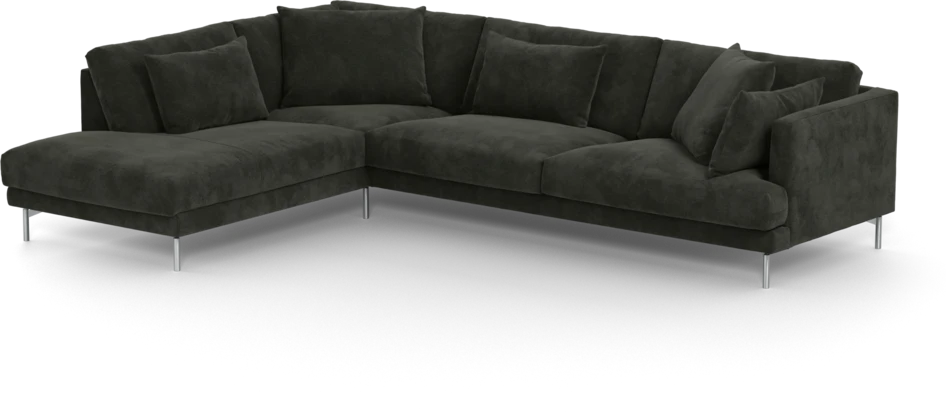 Harper - 3-sits soffa med divan vänster - Svart