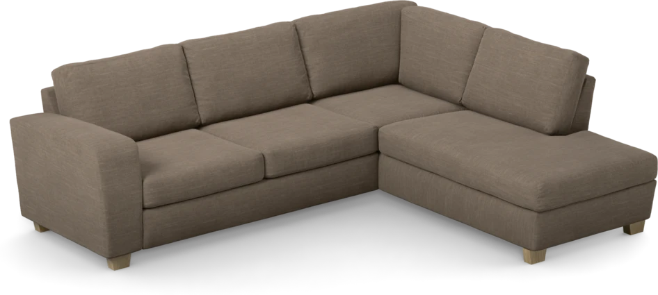 Friday - 2,5-sits soffa med divan höger - Brun