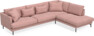 Harper - 3-sits soffa med divan höger - Rosa