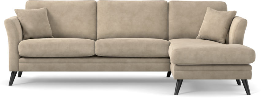 Eden - 2,5-sits soffa med schäslong - Brun