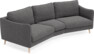 Madison - 3-sits soffa svängd, 90 cm - Grå