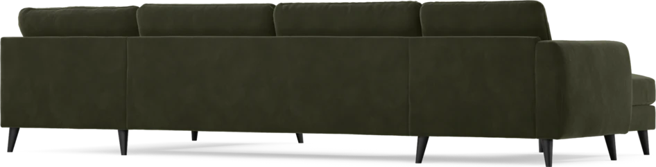 Bridge - 3-sits soffa med schäslong vänster och divan höger - Grön