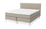 Sense Delux - Kontinentalsäng, dubbelsäng med bäddmadrass Dream Delux vit - Beige