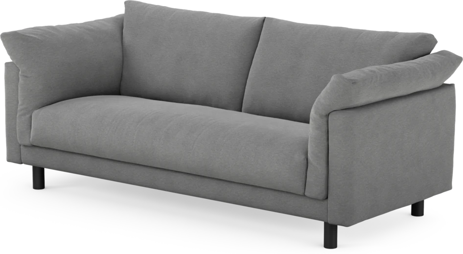 Cherrie - 2,5-sits soffa, hel dyna, fast klädsel - Grå