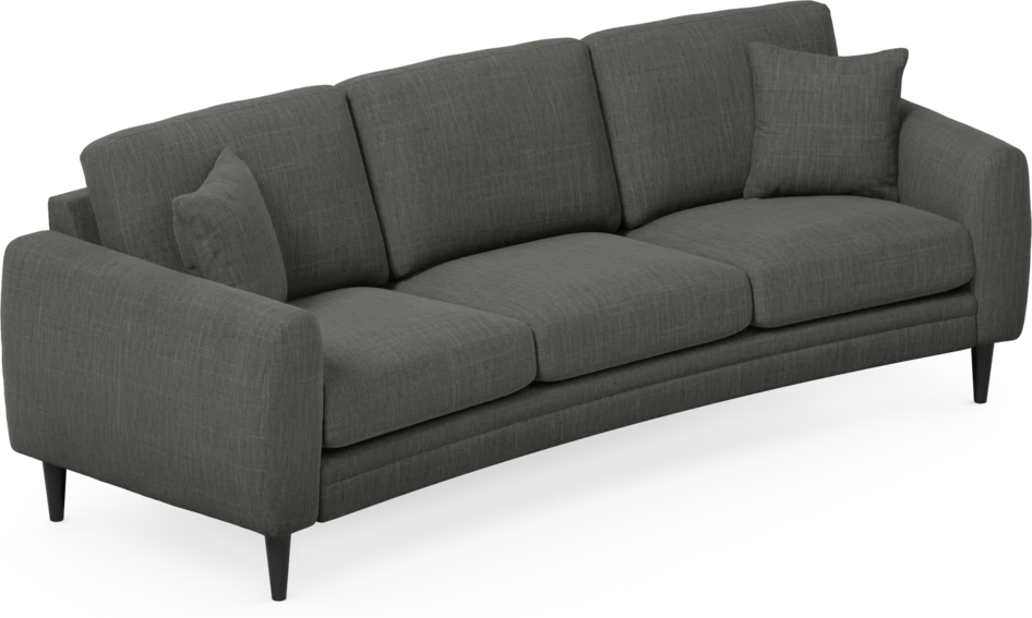 Eden - 3-sits soffa svängd - Grå