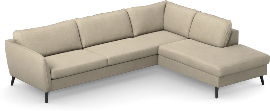 County - 2,5-sits soffa med divan höger - Beige