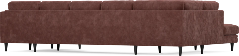 Eden - 3-sits soffa med divan vänster och schäslong höger - Röd