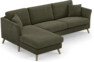 Eden - 2,5-sits soffa med schäslong - Grön