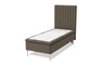 Sense Delux - Ramsäng, enkelsäng med bäddmadrass Sleep Delux - Brun