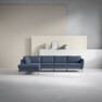 County - 3-sits soffa med divan vänster - Blå