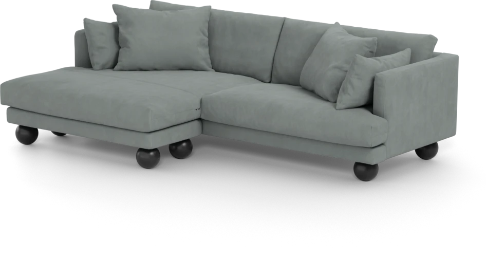 Harper - 4-sits med schäslong XL vänster - Grön