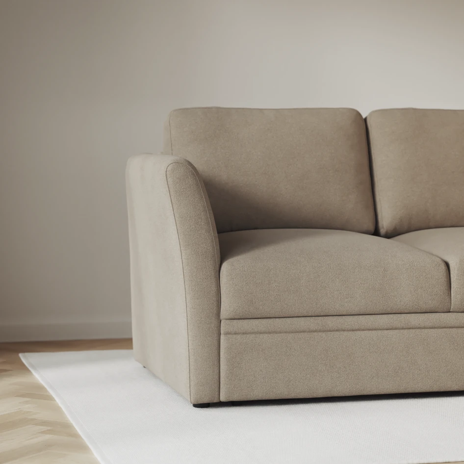 Öland - Bäddsoffa med divan vänster och schäslong höger - Beige
