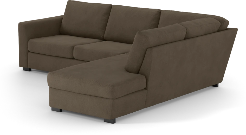 Friday - 2,5-sits soffa med divan höger - Brun