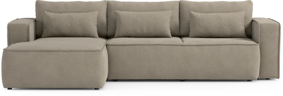 Ide - Bäddsoffa 3-sits med schäslong vänster - Beige