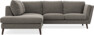 Madison - 2-sits soffa med divan vänster - Grå