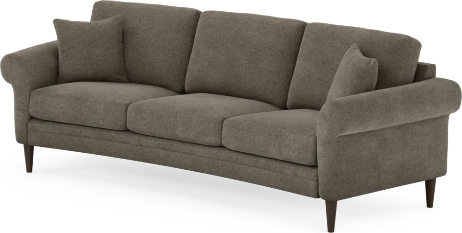 Eden - 3-sits soffa svängd - Brun