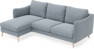 Madison Lux - 2-sits soffa med schäslong vänster - Blå