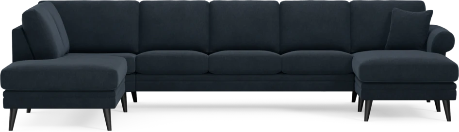Eden - 3-sits soffa med divan vänster och schäslong höger - Blå