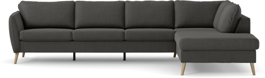 County - 3-sits soffa med divan höger - Grå