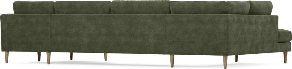 Bridge - 3-sits soffa med divan vänster och schäslong höger - Grön