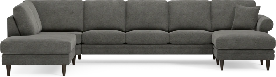 Eden - 3-sits soffa med divan vänster och schäslong höger - Grå