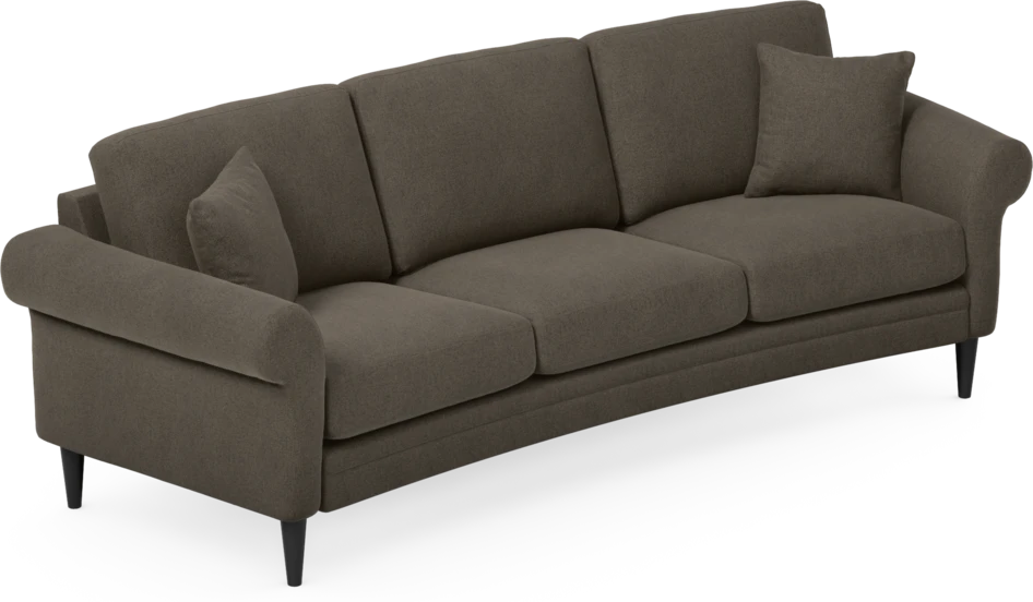 Eden - 3-sits soffa svängd - Brun