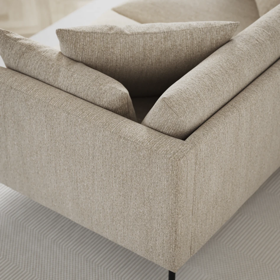 Harper - 3-sits soffa, hel dyna - Beige