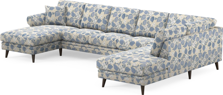 Eden - 3-sits soffa med schäslong vänster och divan höger - Flerfärgad