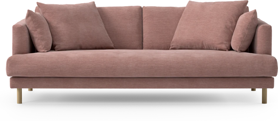 Harper - 3-sits soffa, hel dyna - Rosa