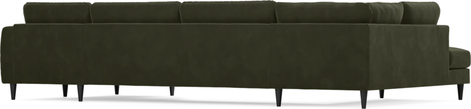 Bridge - 3-sits soffa med divan vänster och schäslong höger - Grön