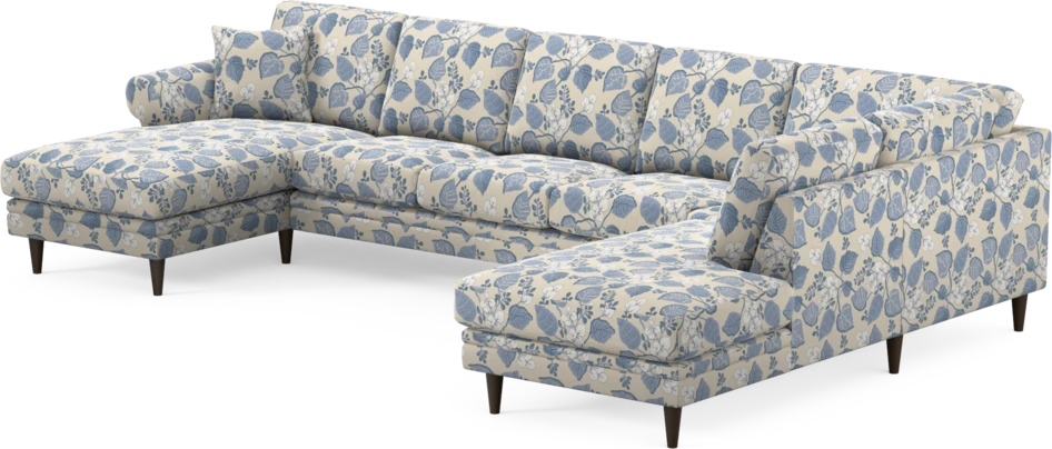 Eden - 3-sits soffa med schäslong vänster och divan höger - Flerfärgad
