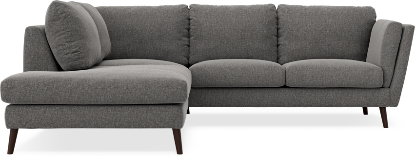 Madison - 2-sits soffa med divan vänster - Brun