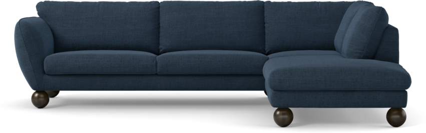 Madison Lux - 3-sits soffa med divan höger - Blå