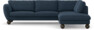 Madison Lux - 3-sits soffa med divan höger - Blå