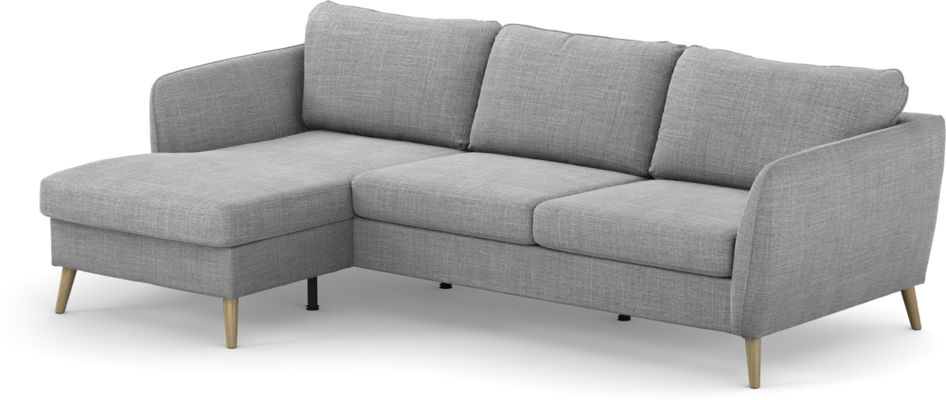 County - 3-sits soffa med flyttbar schäslong - Grå