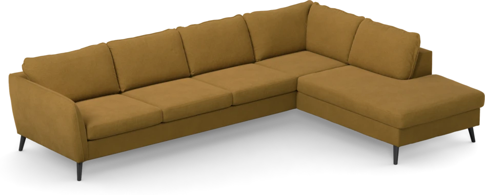 County - 3-sits soffa med divan höger - Gul