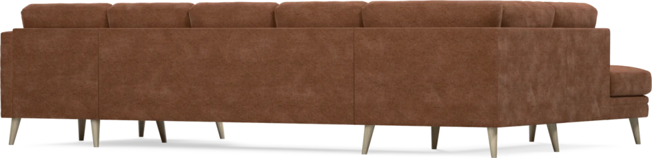 Eden - 3-sits soffa med divan vänster och schäslong höger - Orange