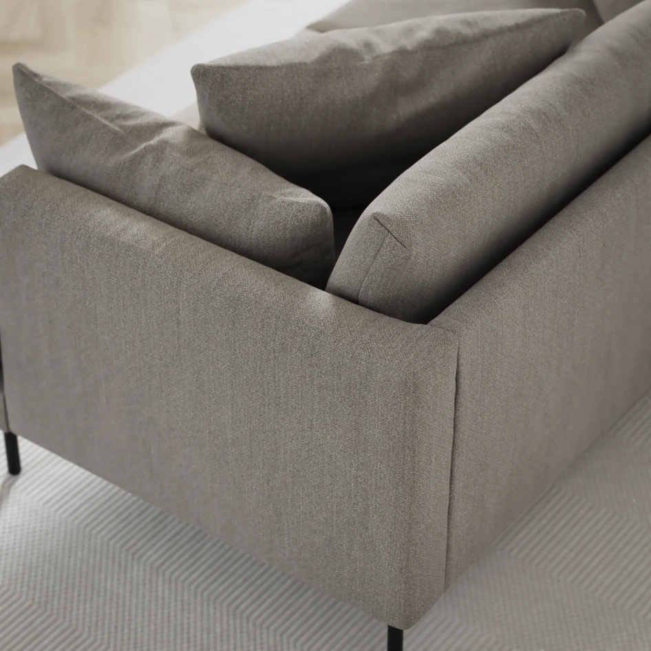 Harper - 3-sits soffa med divan höger - Grå