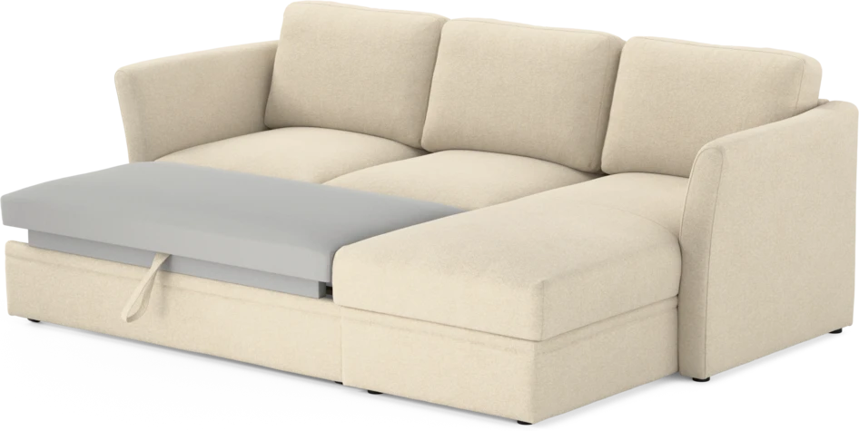 Öland - Bäddsoffa med schäslong höger - Beige