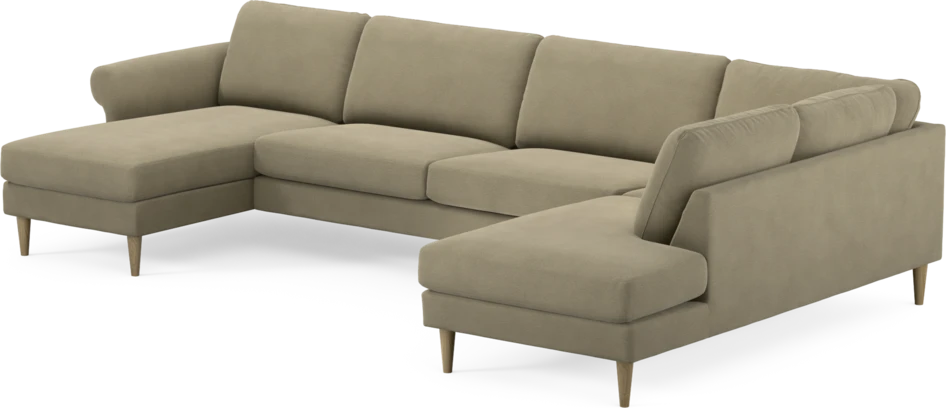 Bridge - 3-sits soffa med schäslong vänster och divan höger - Beige